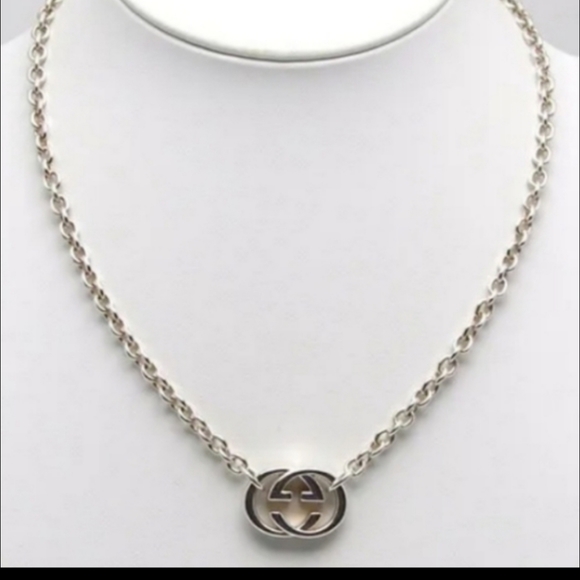 Gucci Luxury Necklace Sterling Silver 16inch chain - Picture 2 of 11